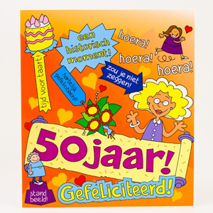 Cartoon Wenskaart 50 Jaar Vrouw Cartoon Wenskaart 50 Jaar Vrouw